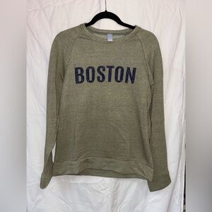 Alternative “Boston” Olive Green Crewneck Sweatshirt Size S